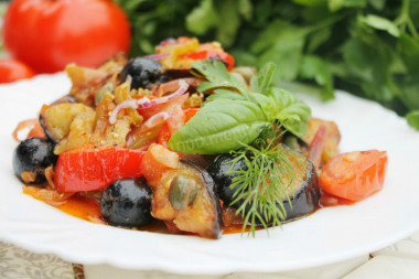 Sicilian vegetable eggplant caponata