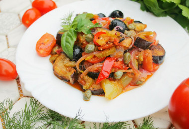 Sicilian vegetable eggplant caponata