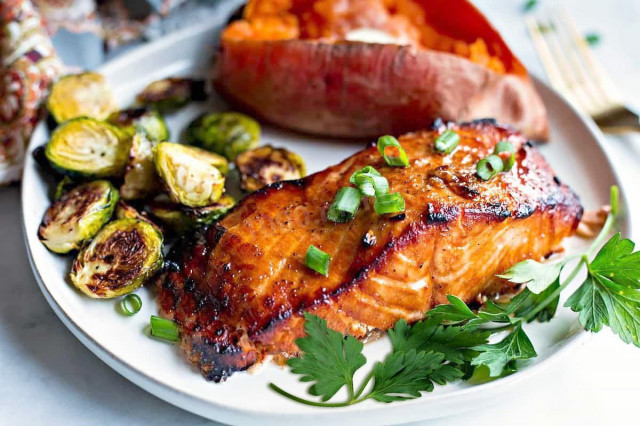 Grilled salmon