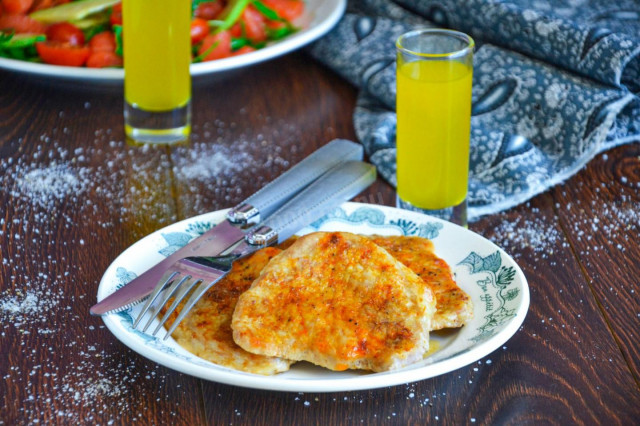 Pork escalope in the oven