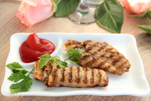 Grilled chicken breasts