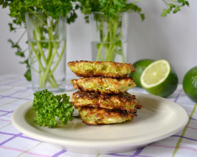 Potato pancakes with cabbage