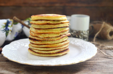 Fluffy pancakes with sour milk