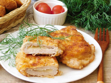 Schnitzel with cheese