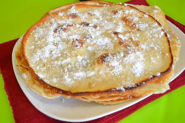 Sweet tortillas in a frying pan