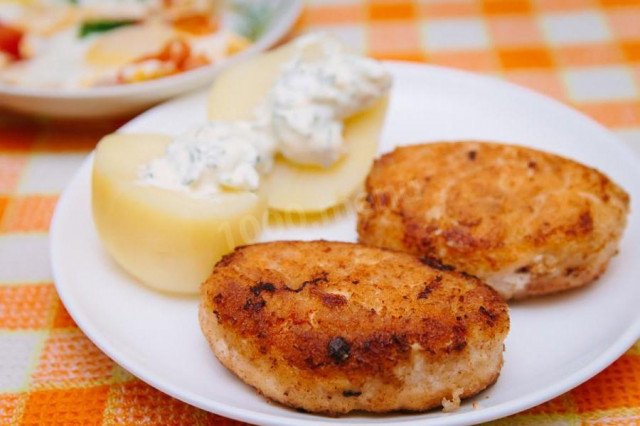 Salmon fish cutlets