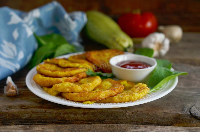 Zucchini pancakes without flour