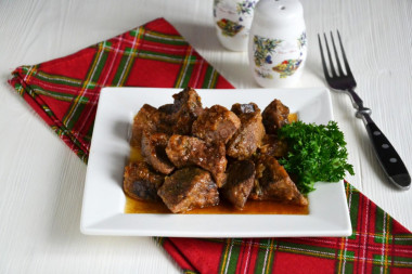 Liver in soy sauce