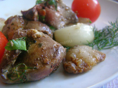 Grilled chicken liver kebab