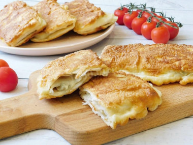 Pita bread in batter with filling