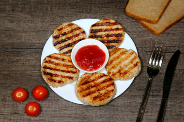 Cutlets on an electric grill