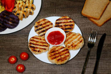 Cutlets on an electric grill