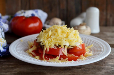 Tomato mushroom salad cheese