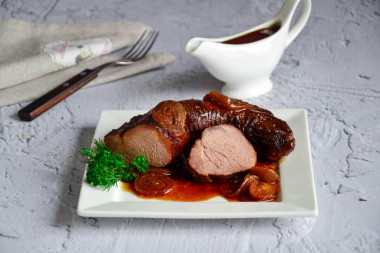 Pork tenderloin baked in the oven