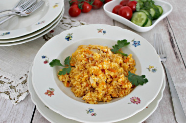 Bulgur with chicken in a slow cooker