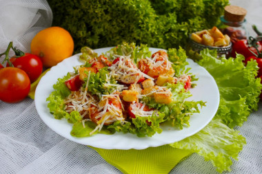 Caesar salad with shrimp classic