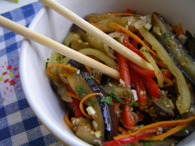 Korean eggplant salad