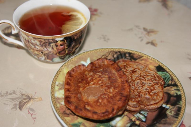 Chocolate pancakes on kefir