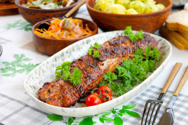 Pork tenderloin on the grill