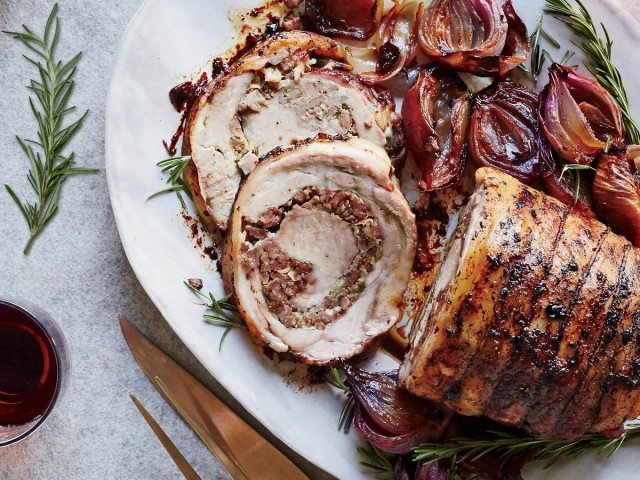 Italian pork porchetta at home