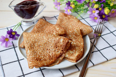 Lace pancakes on kefir