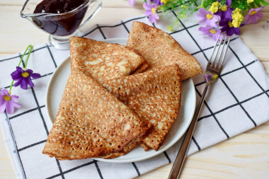 Lace pancakes on kefir