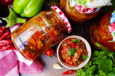 Ajapsandal in jars for the winter