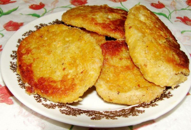 Pea cutlets with garlic and ginger