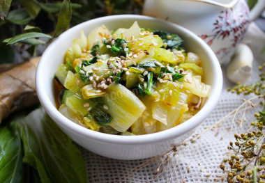 Warm Bok Choy salad