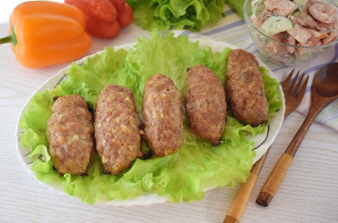 Lula minced pork kebab with starch in the oven