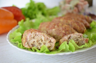 Lula minced pork kebab with starch in the oven