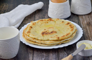 Kefir tortillas in a frying pan