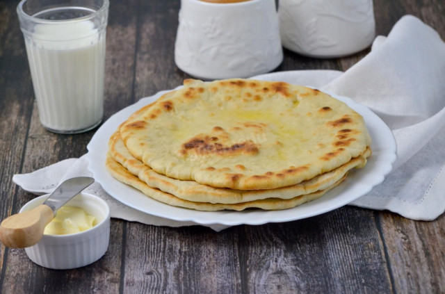 Kefir tortillas in a frying pan