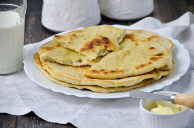 Kefir tortillas in a frying pan