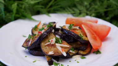 Spicy eggplant appetizer with tomatoes