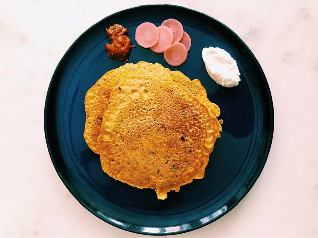 Chickpea flour pancakes