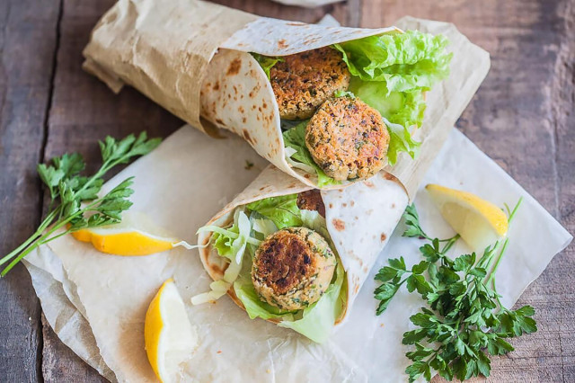 Falafel in pita bread