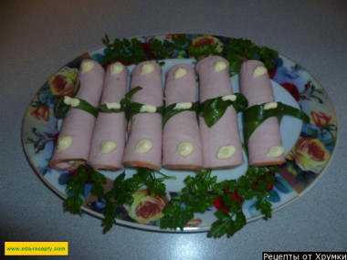 Ham rolls with cheese