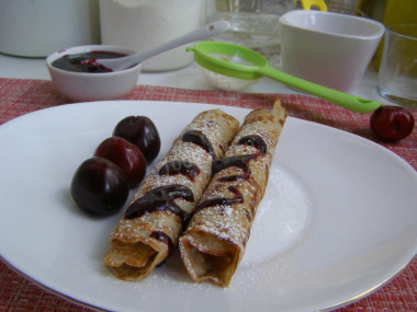 Buckwheat and wheat flour pancakes