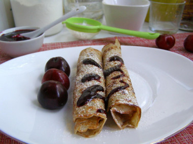 Buckwheat and wheat flour pancakes