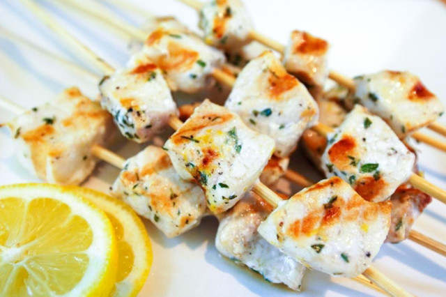 Swordfish kebab