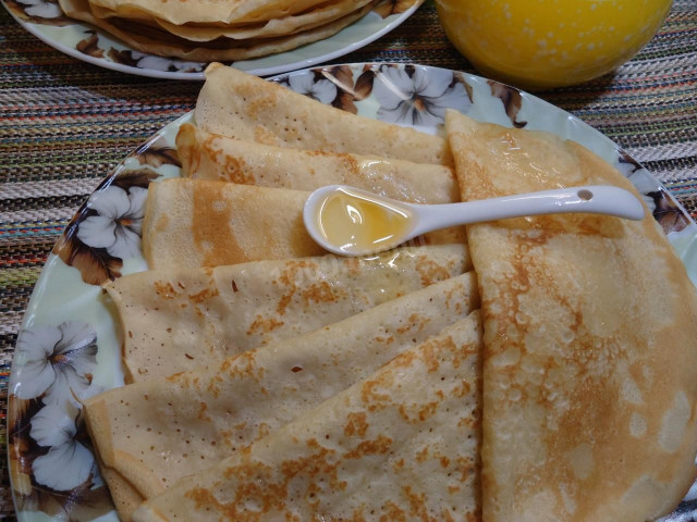 Pancakes Mixed with milk kefir and mineral water