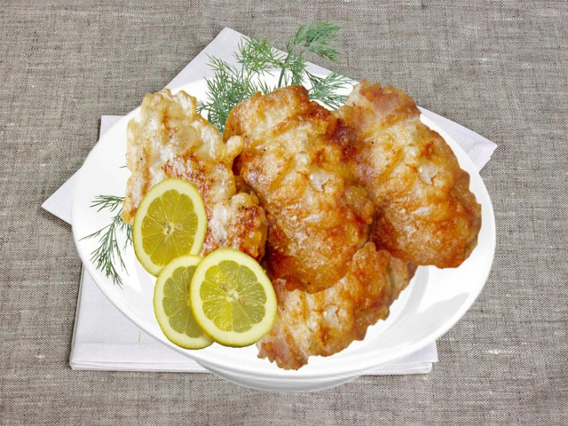 Pollock in batter on kefir