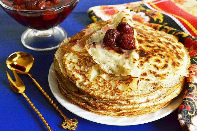 Pancakes with sour milk without eggs