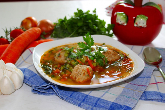 Vegetable stew with meatballs