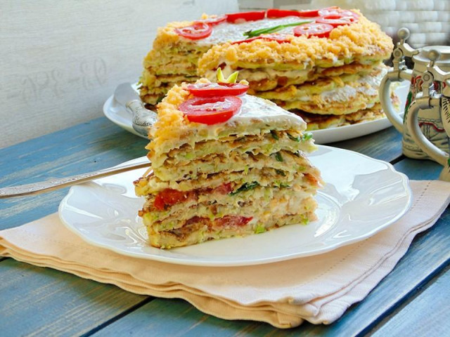 Squash cake with cheese