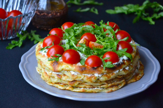 Snack squash cake with cottage cheese