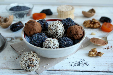 Sweets made from dried fruits and nuts with your own hands