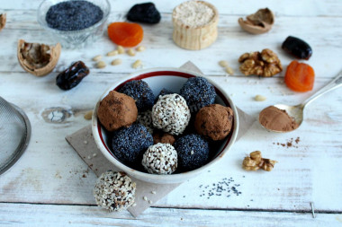 Sweets made from dried fruits and nuts with your own hands