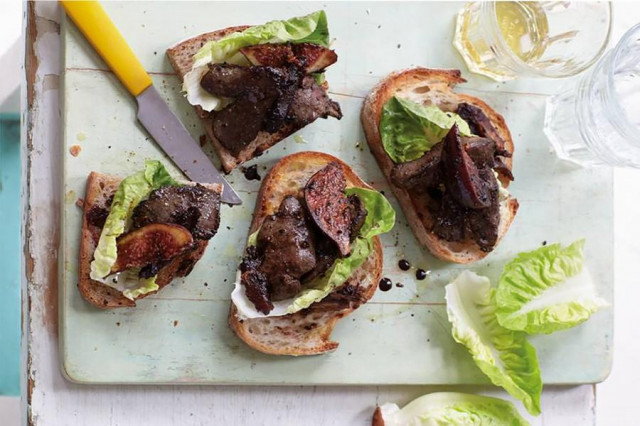 Goose liver sandwiches